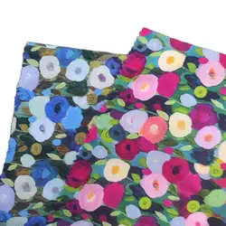 140x50cm New Pastoral Oil Painting Flower Digital Printing Fabric, Making Children's Dress Cheongsam Bag Home Wear Cloth