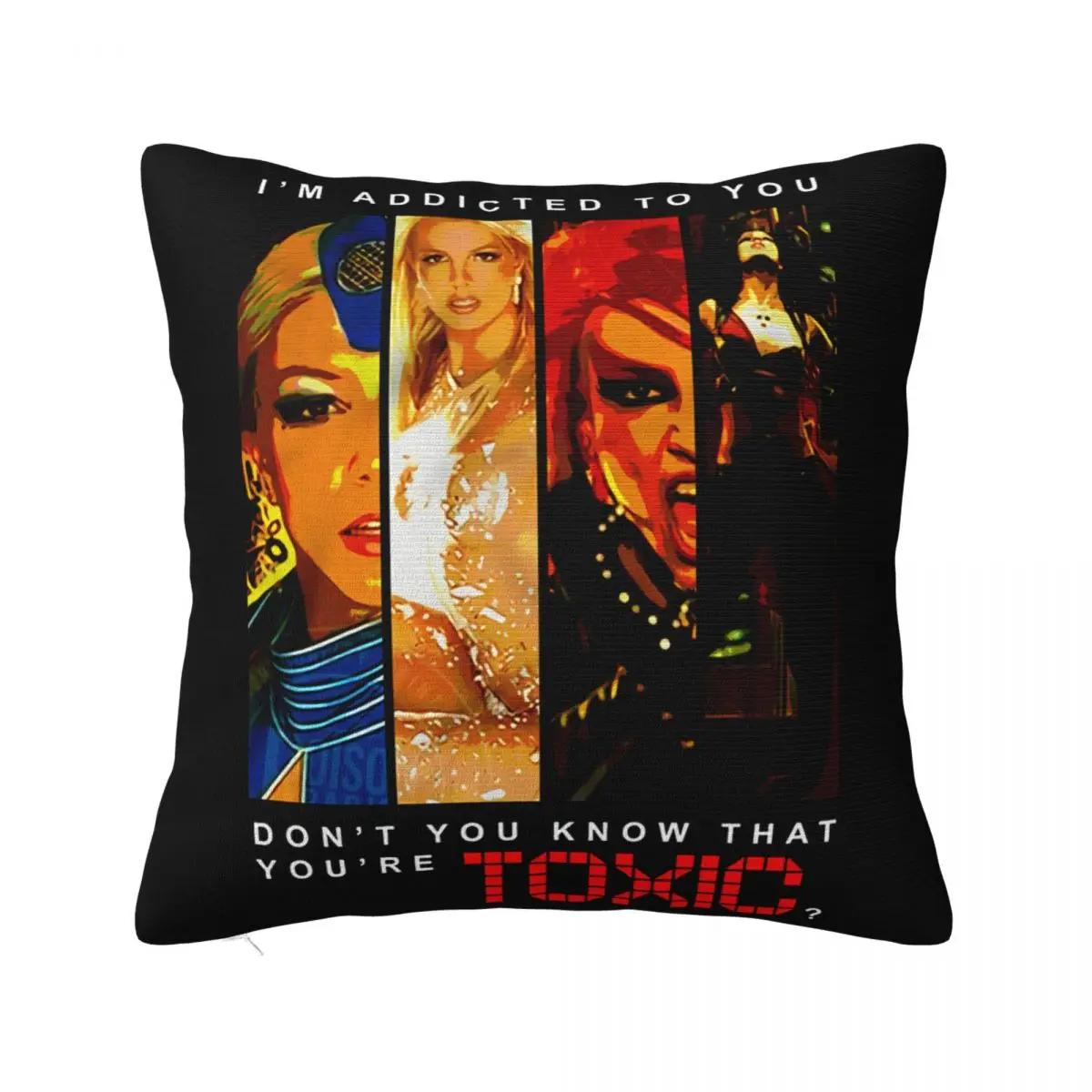 Britney Toxic Unisex Iconic Outfits Promo 2003 Inspired Women Low Price Many Colors Pillow Case