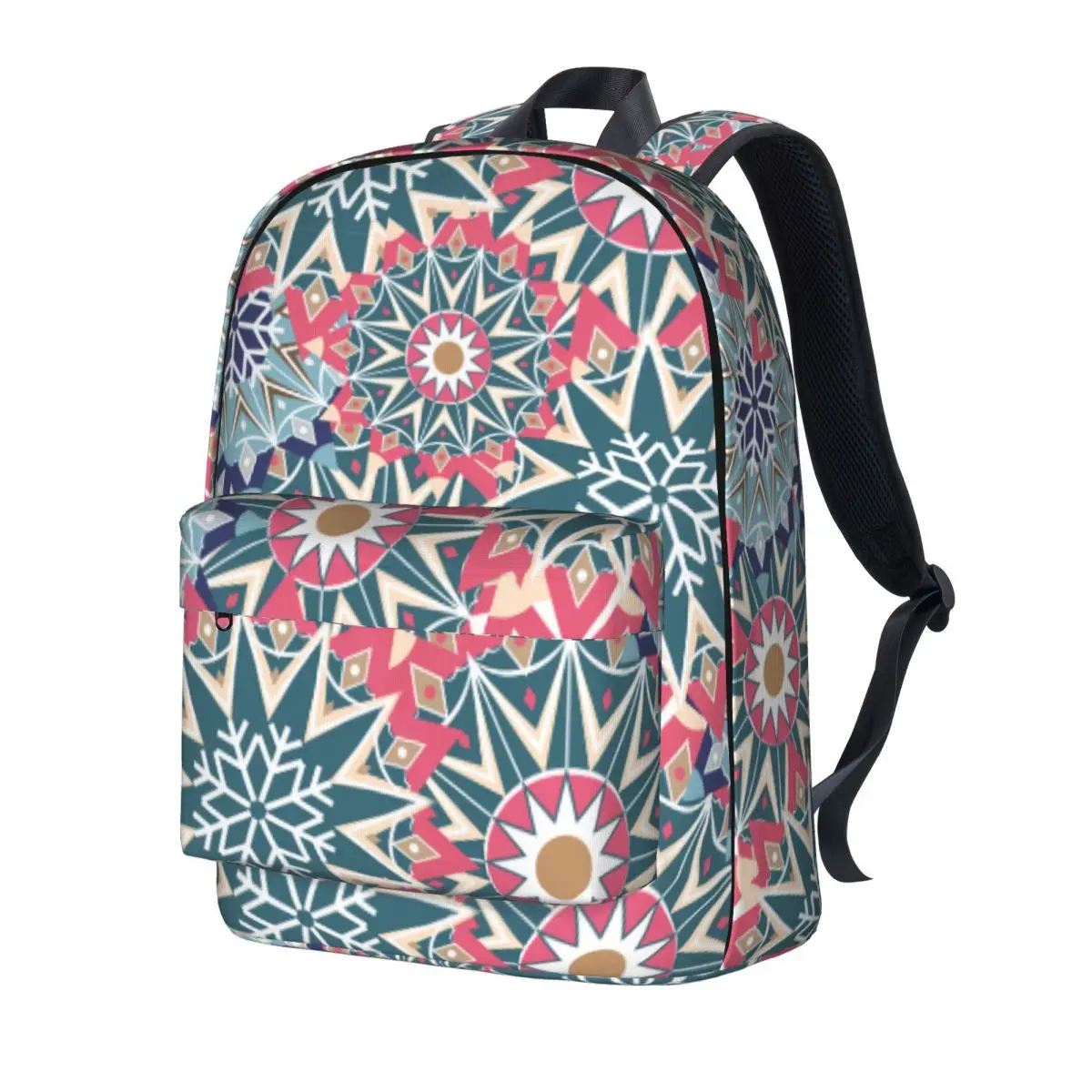 

Рюкзак с рождественским узором, абстрактные звезды, снежинки, женские полиэстеровые дорожные рюкзаки с принтом, новинка, школьные сумки, рюкзак