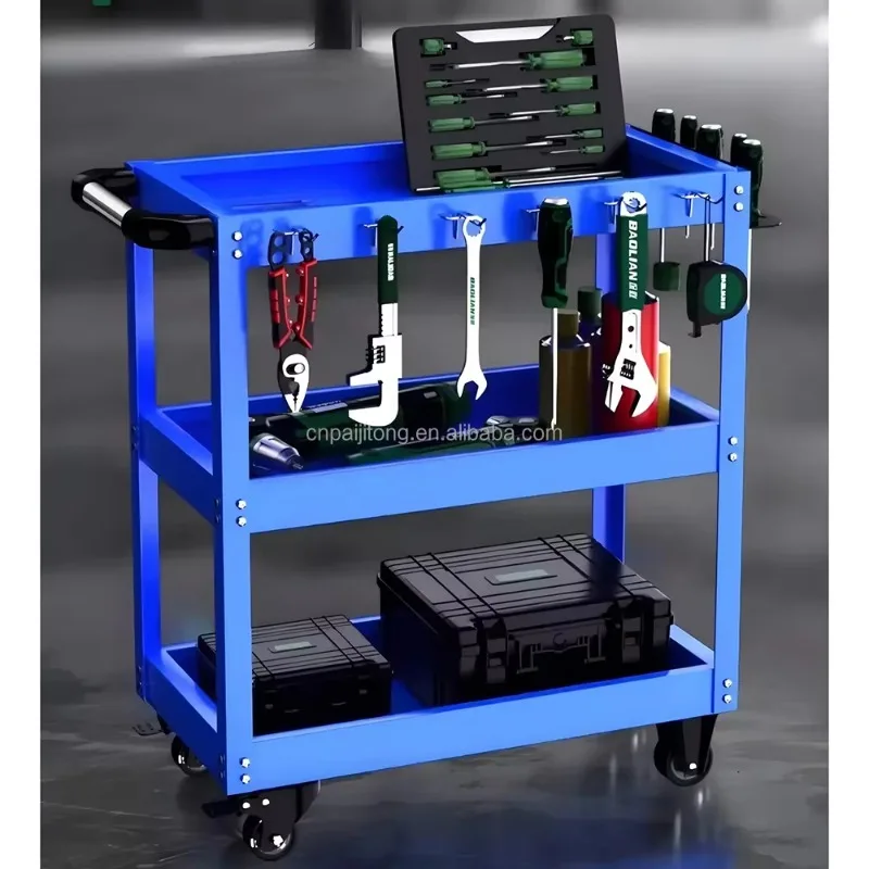 

2026 Mobile Tool Trolley Bracket Box Cabinet Heavy Duty Tool Wagon Industrial Steel Rolling Cabinet Tool Cart With Multiple