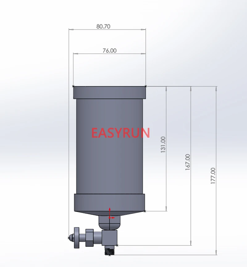 Suspended Conveyor Line Automatic Needle Valve Type Oil Filling Cup 350Ml Quantitative Refueling Chain Lubrication