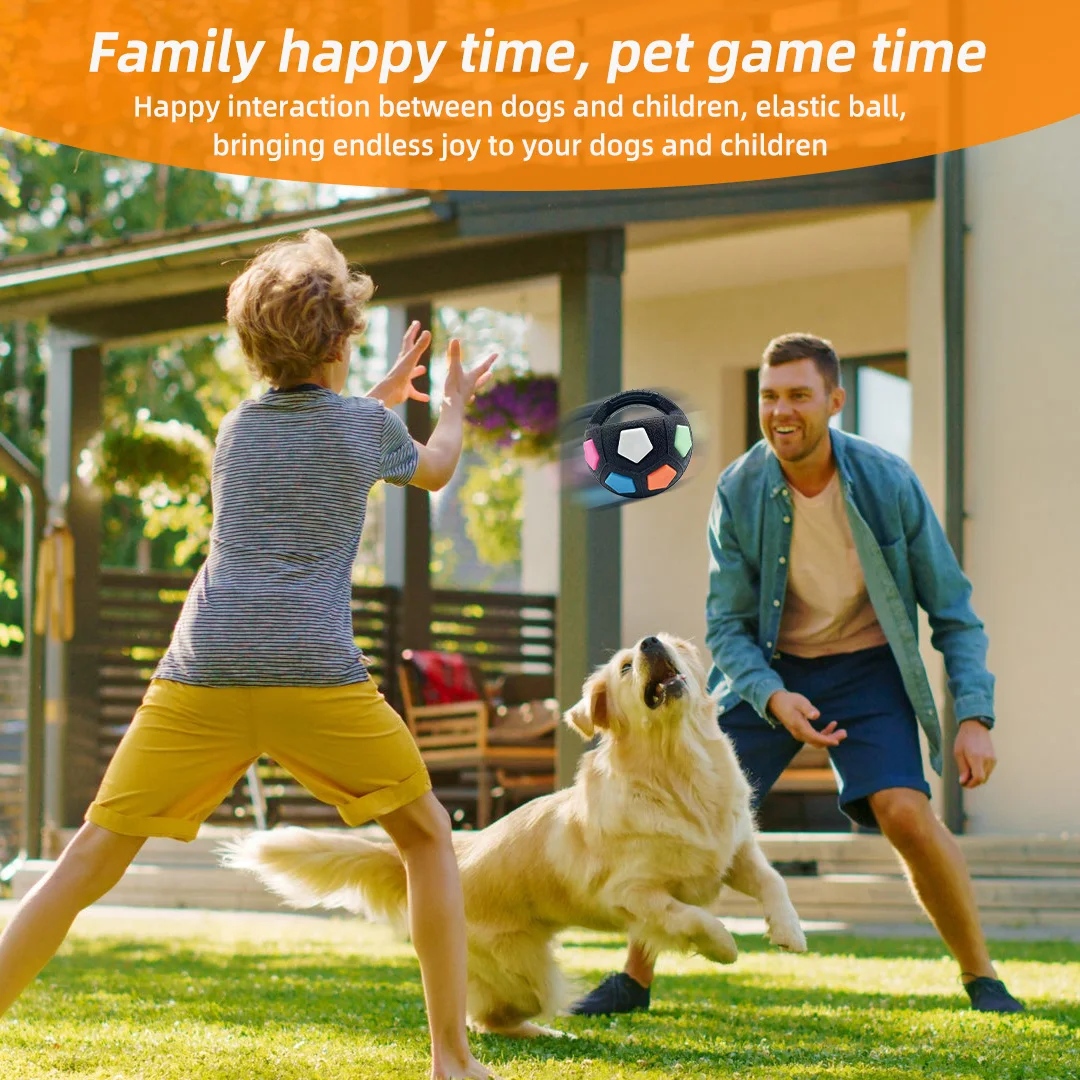 New football tennis ball shaped pet dog toys durable teething relief to accompany outdoor training squeak toys