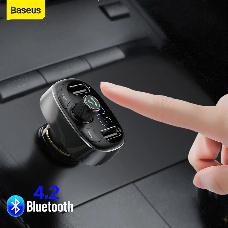 

Baseus Car FM Transmitter 3.0 MP3 Audio Player 3.4A Dual USB Charger Handsfree Car Phone Charger Modulator Car Charger