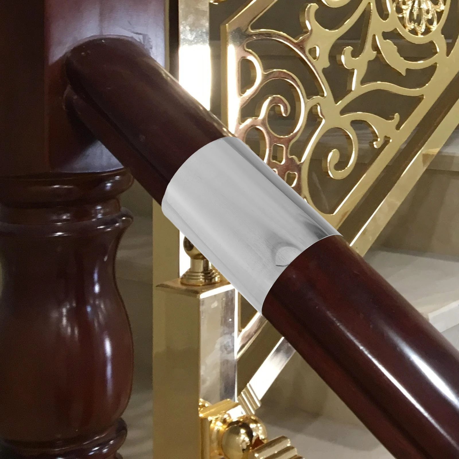 

2pcs Handrail End Cover Stainless Steel Railing Fittings Closure Metal Stair Caps Armrest Easy Installation Durable Stable