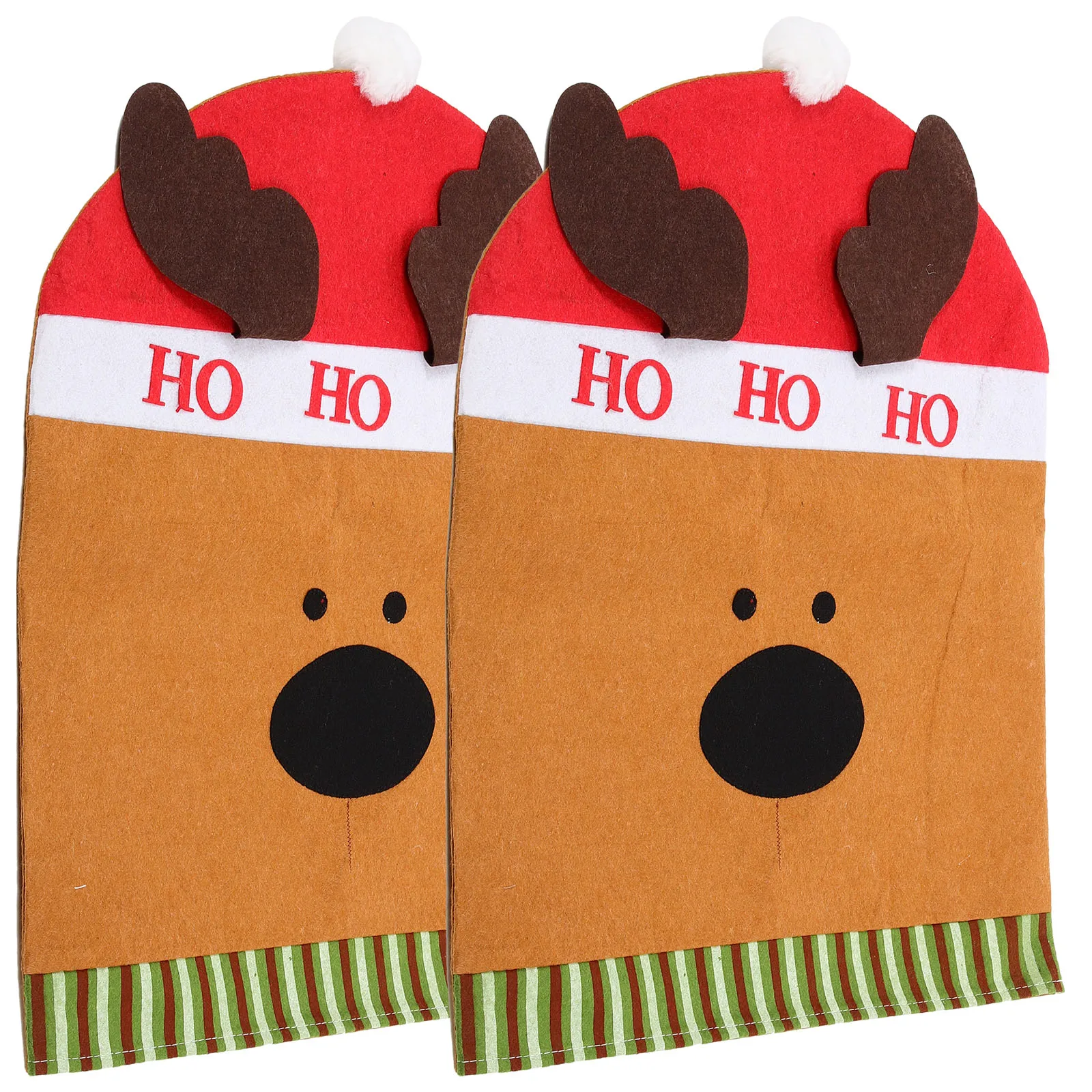 

2 pcs Christmas Chair Cover Deer Table Chair Decoration Xmas Seat Dining Slipcover Festive Home Party Sofa Cover