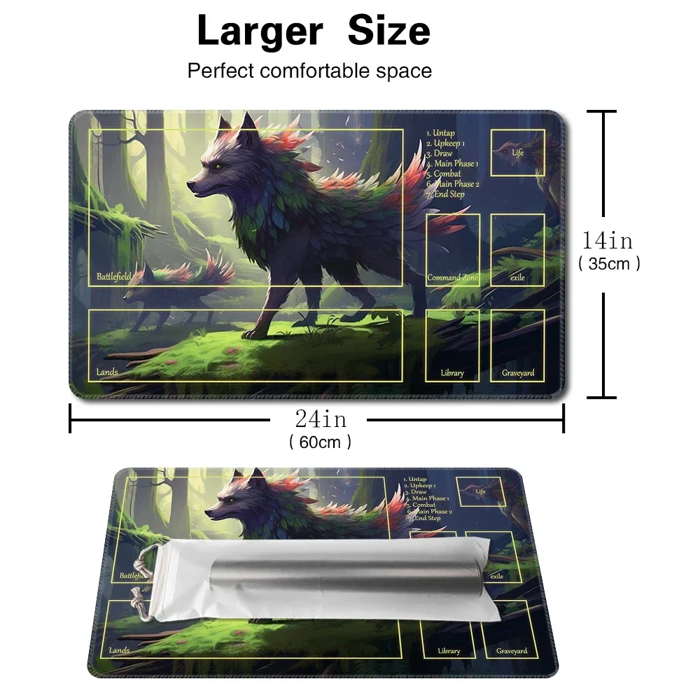 Timberwolves-Board Game MTG Playmat Game Mat Size 60X35 CM Compatible for TCG