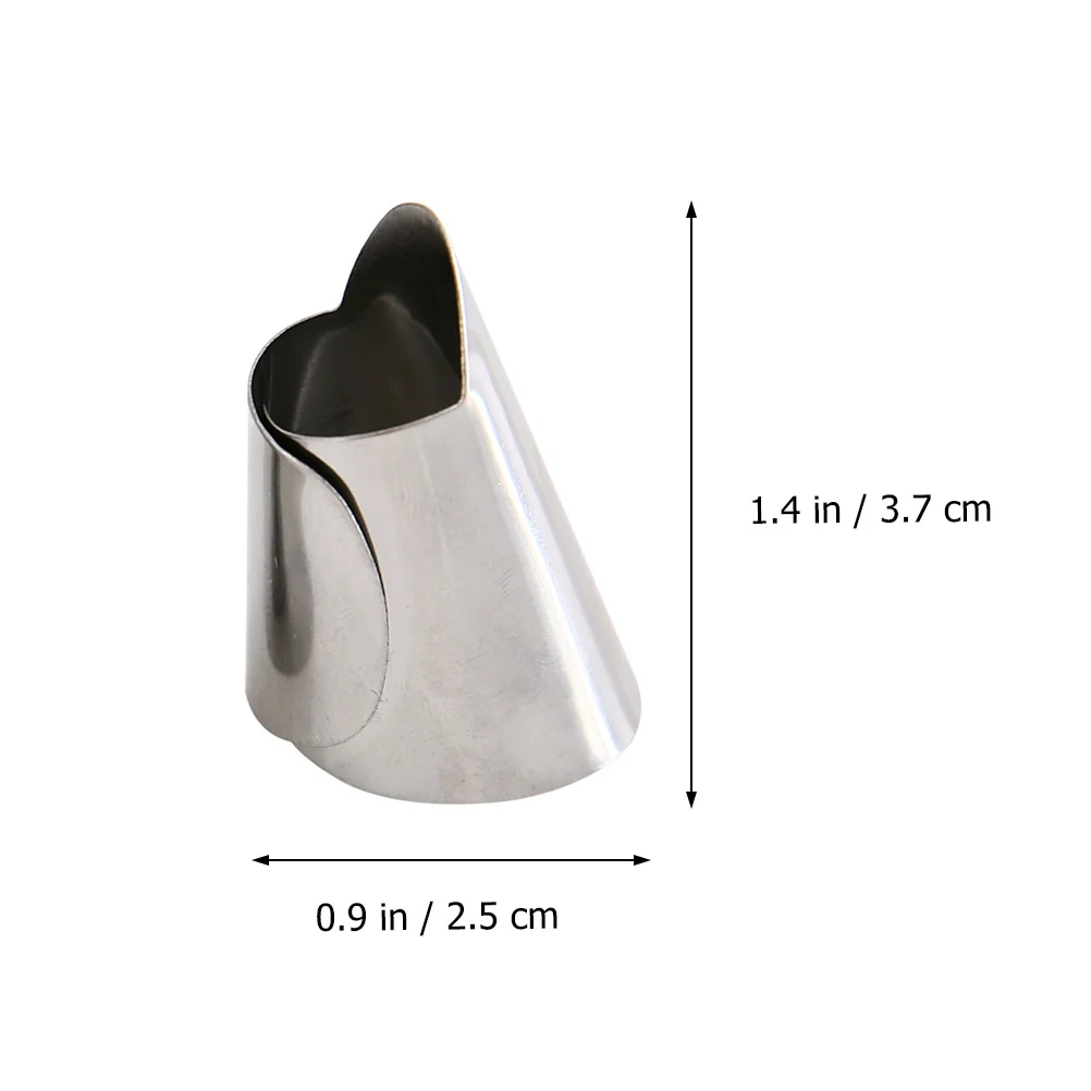 4pcs Adjustable Finger Protector Stainless Steel Nail Cover Finger Guard Avoid Hurting Safe Kitchen Tool