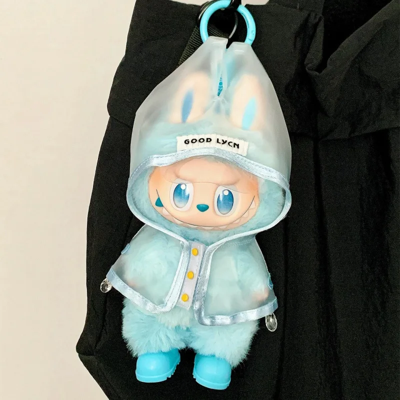 Labubu 의류 비옷 액세서리 미니 패션 디자인 Ropa 수집가를위한 선물 귀여운 장식 선물 투명 비옷