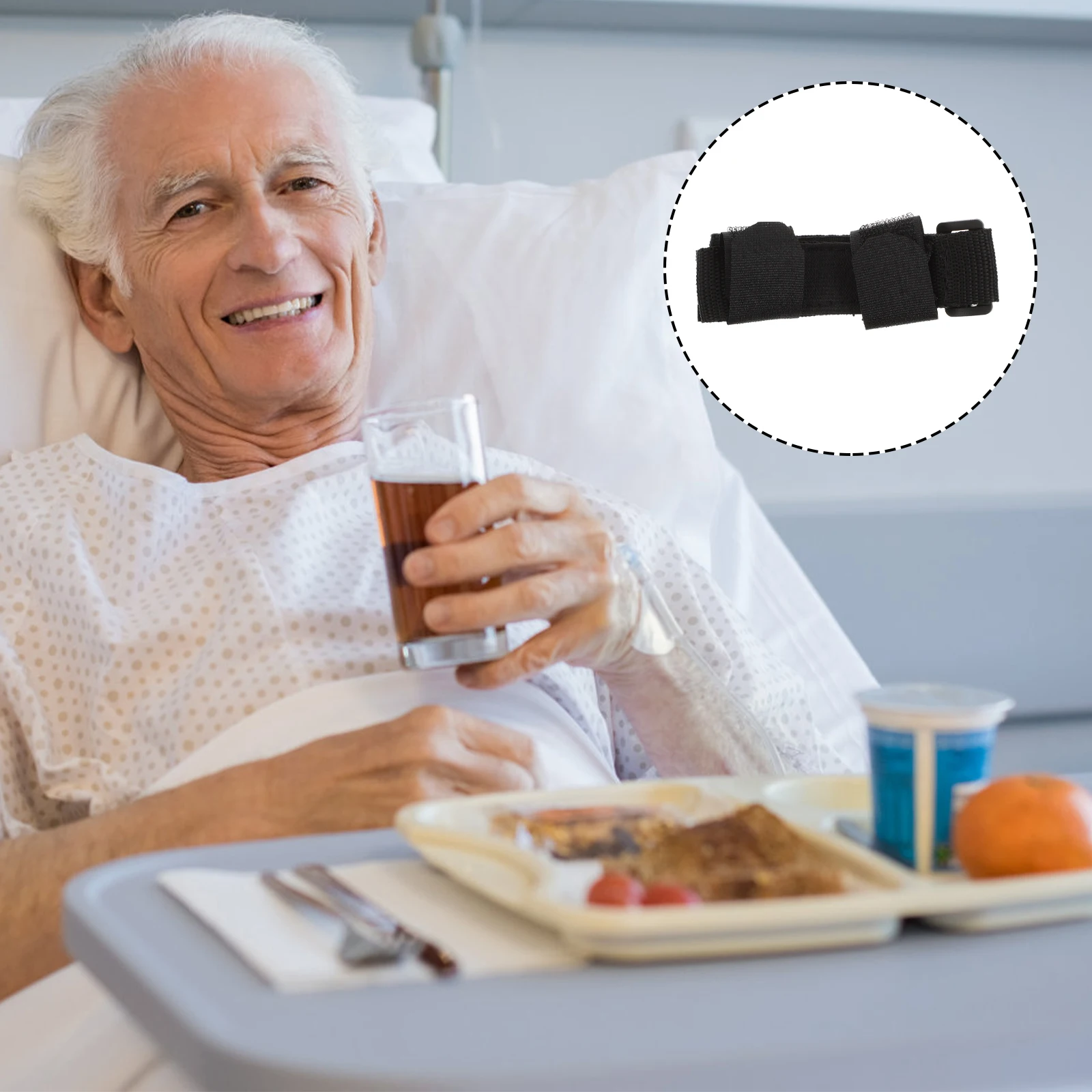 

1 шт., посуда с регулируемым ремешком, ткань Оксфорд, инструменты для помощи в пожилых людей, вспомогательные пищевые перчатки для инвалидов, адаптивная поддержка тремора, здоровье