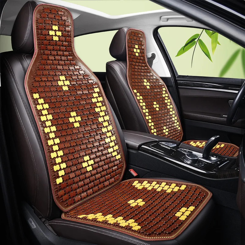 Summer Cool Bamboo Cushion Car Seat Cover Natural Bamboo Square Mat Single Piece Massage Breathable Environmental Waterproof