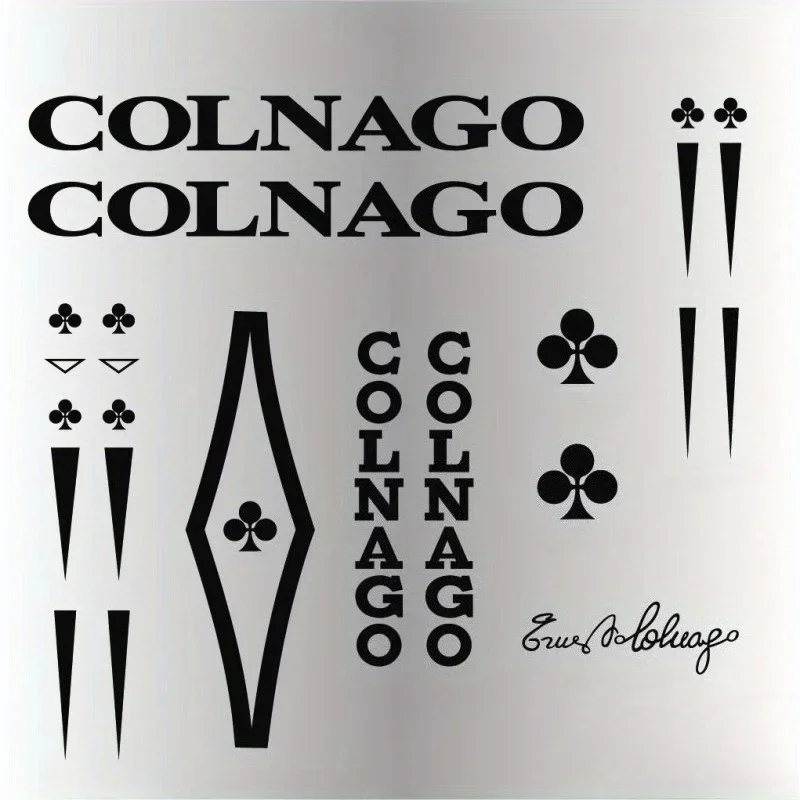 مجموعة ملصقات دراجة Colnago مجموعة واحدة، شعارات وتصاميم متنوعة لتخصيص الدراجة، مثالية لعشاق ركوب الدراجات