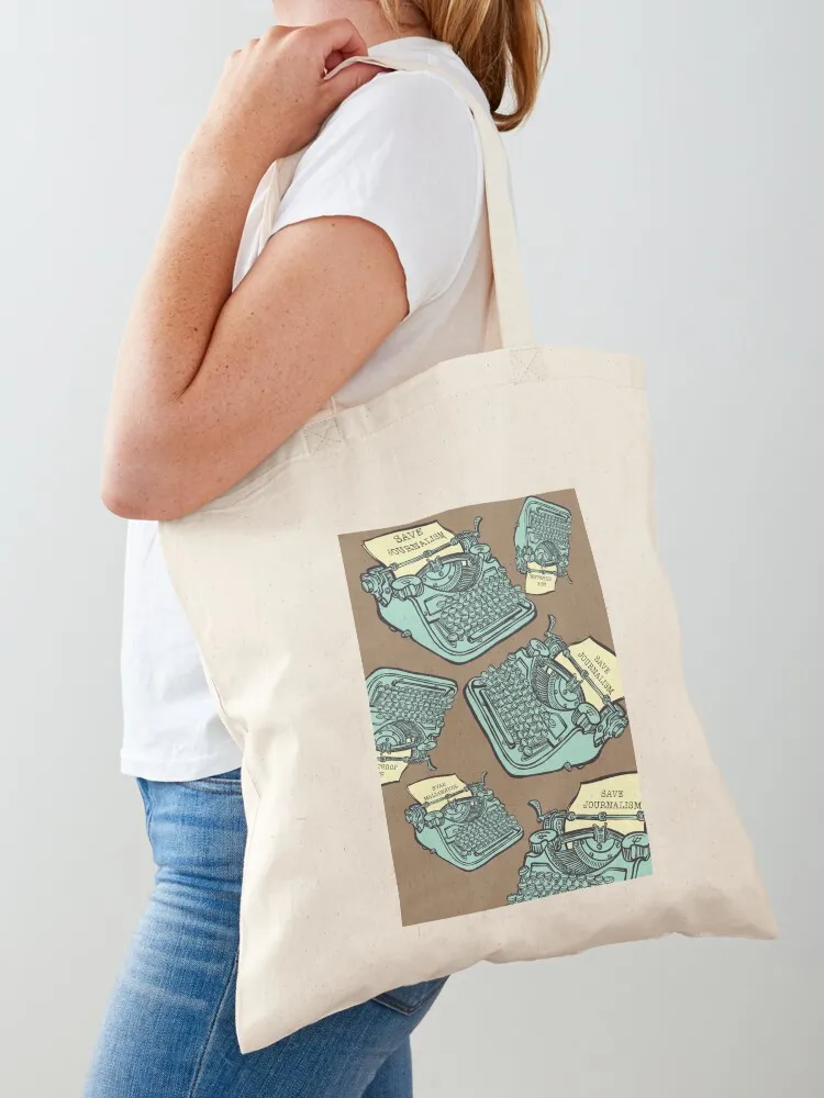

Save Journalism pattern Tote Bag personalized tote bag tote bag foldable reusable shopper women