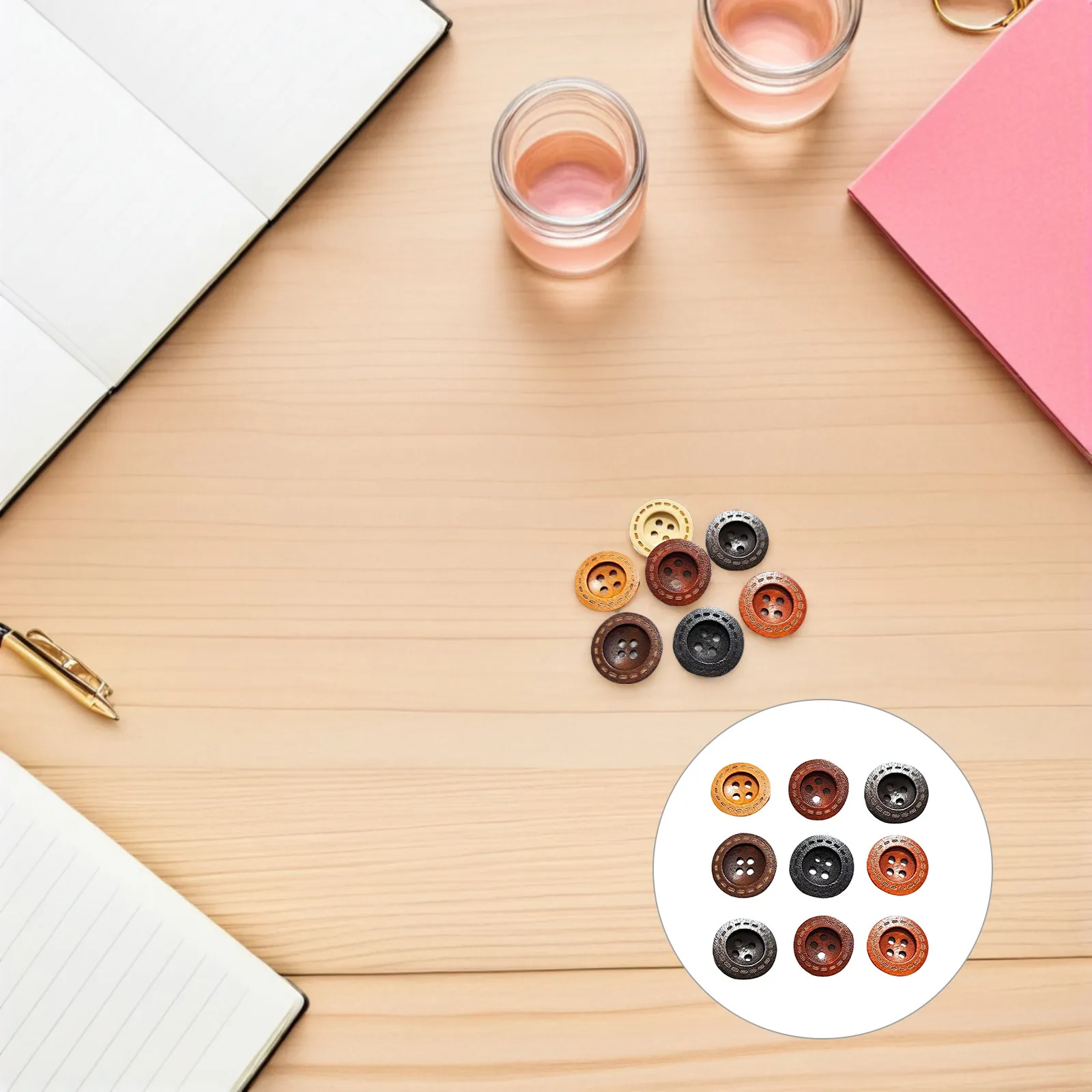 

40 шт. деревянных кнопок-гвоздиков в винтажном стиле, декоративные кнопки для досок объявлений, пробковых досок, офисных и школьных досок для заметок