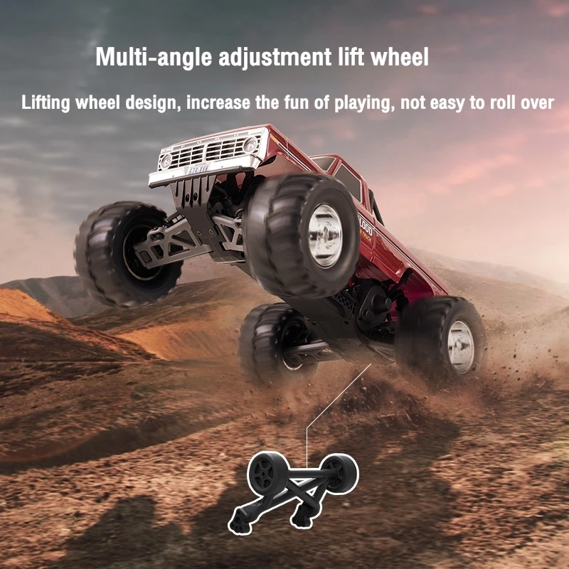 Fms 1/10 Fmt Ford F100 سيارة Rc عالية السرعة 2.4 جرام قطعة سيارة شاحنة كبيرة نموذج 4wd التحكم عن بعد على الطرق الوعرة مركبة لعبة أطفال