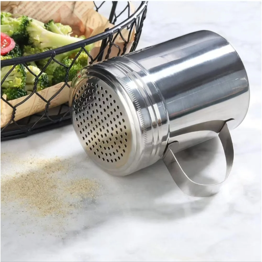 304 Stainless Steel 10oz Seasoning Jar with 127 Holes Screw Cap Lid Matte Finish Dishwasher Safe Kitchen Accessory