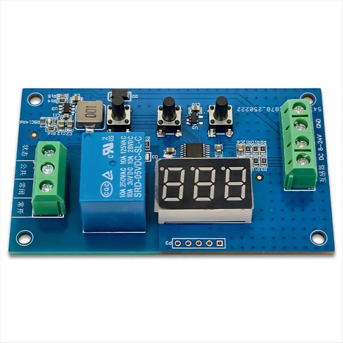 (SPOR) 220V AC 5A Overcurrent Protection Module with Key Setting and Digital Tube Display DC8-24V for Device Protection