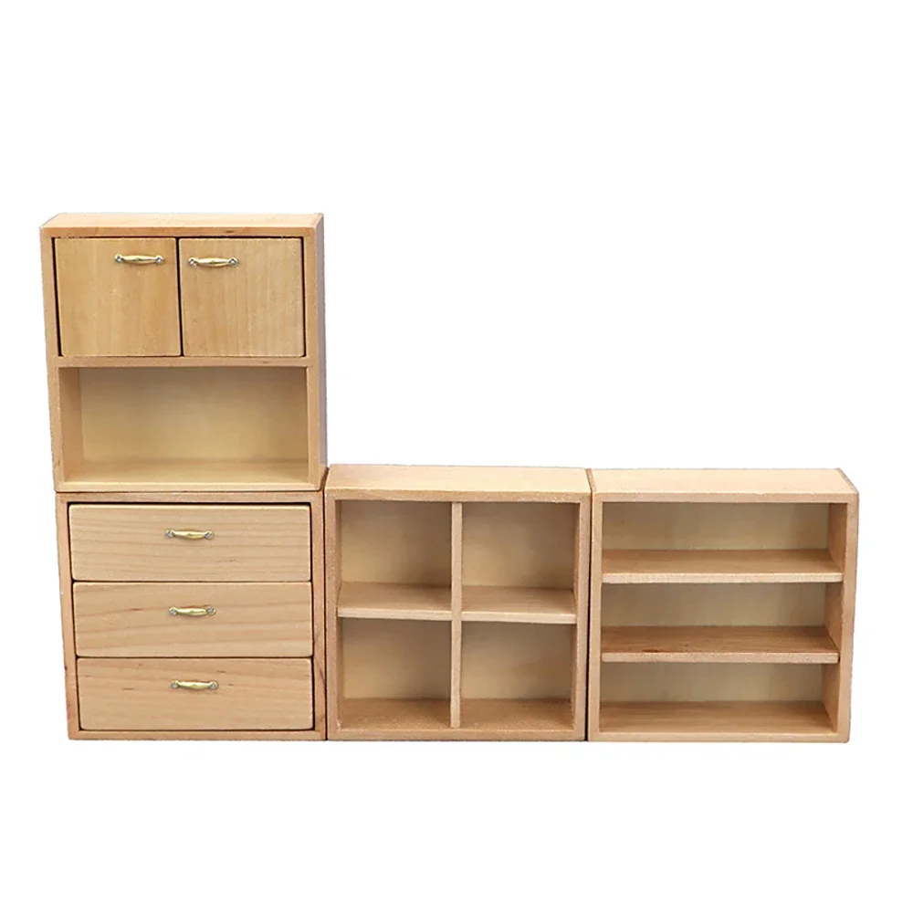 1/12 Dollhouse Miniature Accessories Mini Modular Cabinet Simulation Combine-unit Furniture for Doll House Decoration OB11 bjd