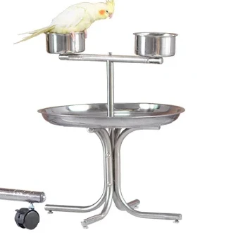 

Stainless Steel Parrot Stands Bird Hanging Playing Platform Pet Bird Accessories