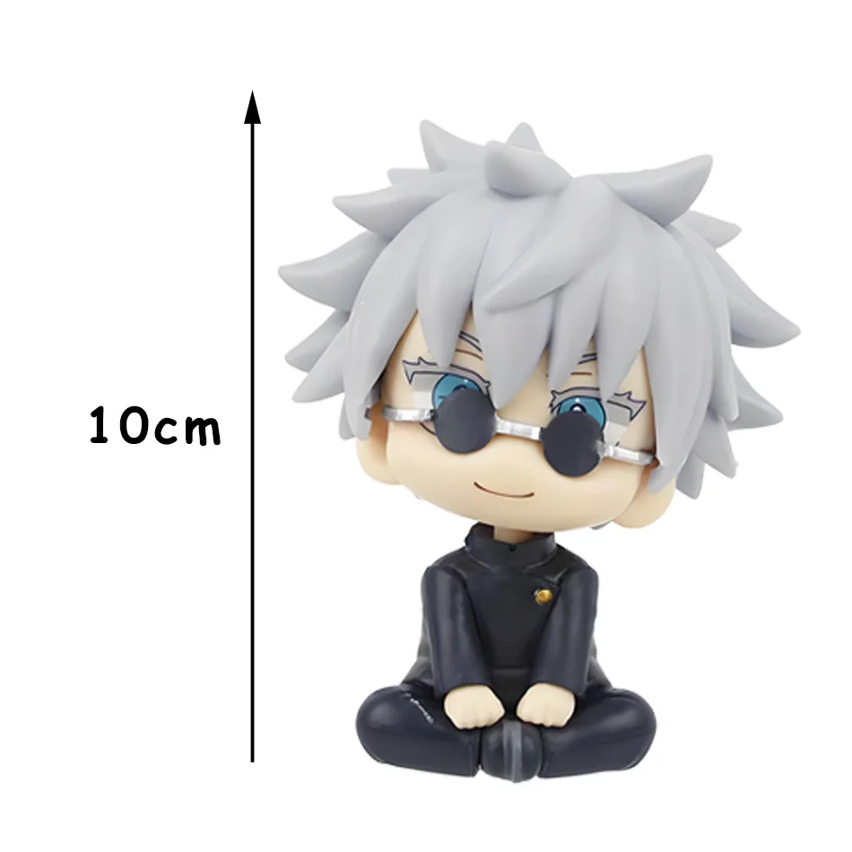 10cm Anime Jujutsu Kaisen Figure Itadori Yuji Gojo Satori Fushiguro Megumi Kugisaki Kawaii Toy Car Decoration PVC Model Gift image 5
