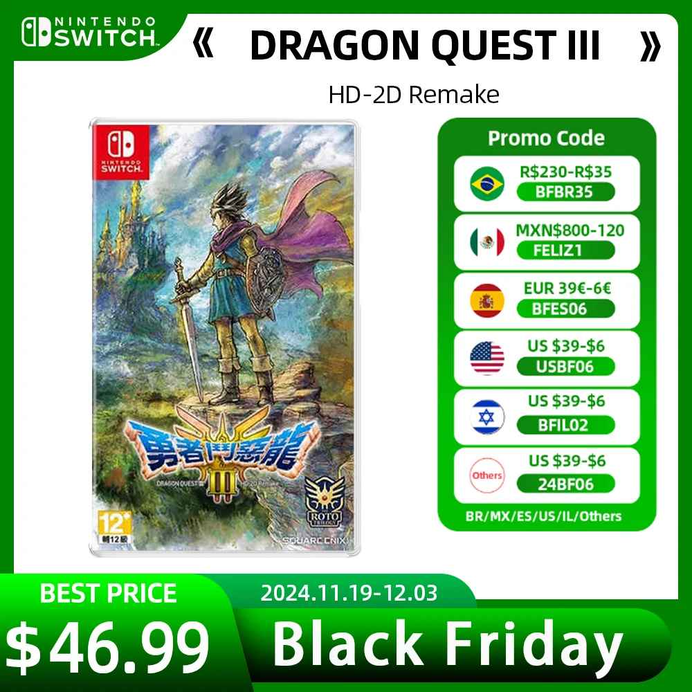 DRAGON QUEST III HD-2D Remake Nintendo Switch Game Deals 100% Physical Game Card for Nintendo Switch Game Console