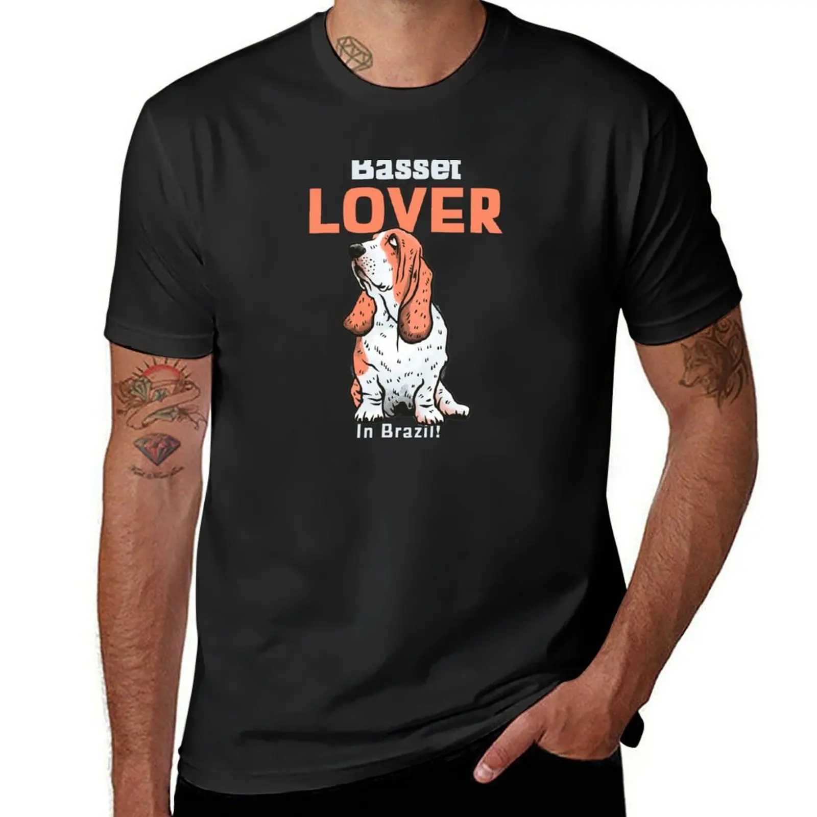 Basset Hound Lover Brazil T-Shirt oversizeds shirts graphic tees summer top men t shirt