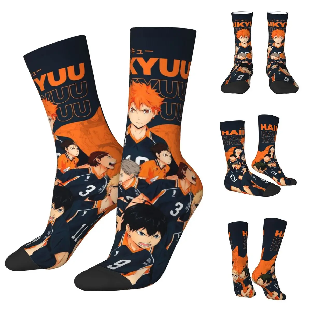 

3D printing cosy Unisex Socks,Hiking Haikyuu Volleyball Kuroo Tetsurou Kozume Kenma Anime Interesting Four Seasons Socks