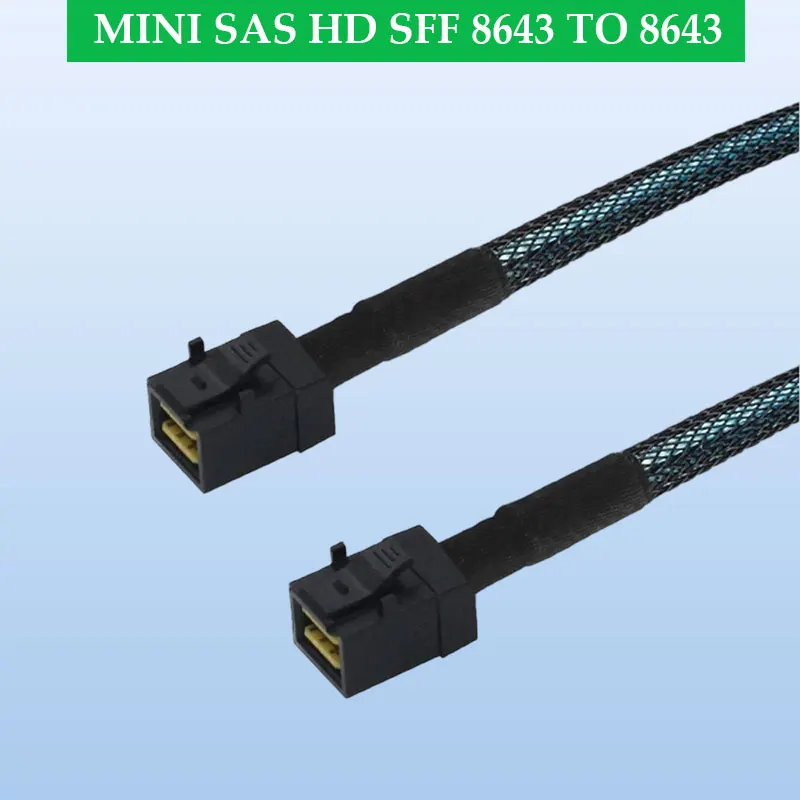ADT-Link MINI SAS HD SFF 8643 TO 8643 Extension Cable Internal High-speed Cable for Servers Length Optional 0.5M 1M