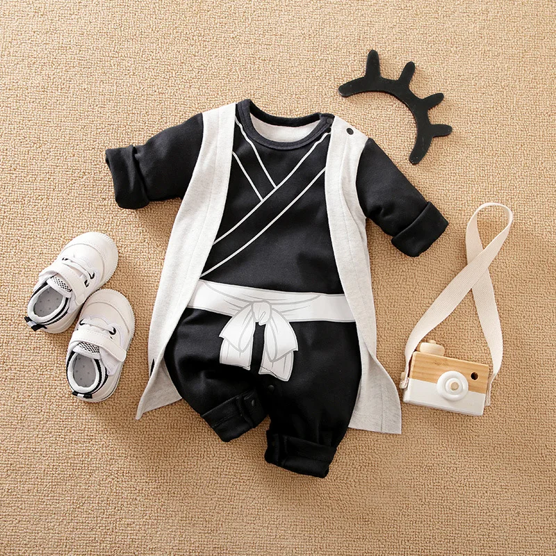 Demon Slayer Toddler Jumpsuit Kimetsu No Yaiba Anime Figure Tanjirou Giyuu Zenitsu Nezuko Baby Onesie Sleepwear Cosplay Costumes