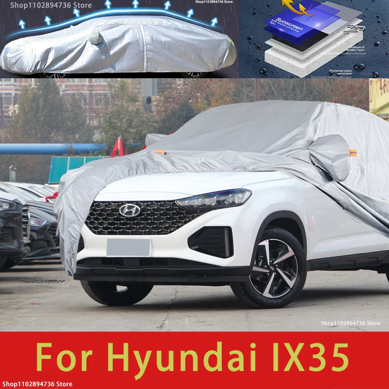 

Для Hyundai IX35 Fit наружная защита полные автомобильные Чехлы снегозащитный козырек от солнца водонепроницаемые пыленепроницаемые внешние автомобильные аксессуары