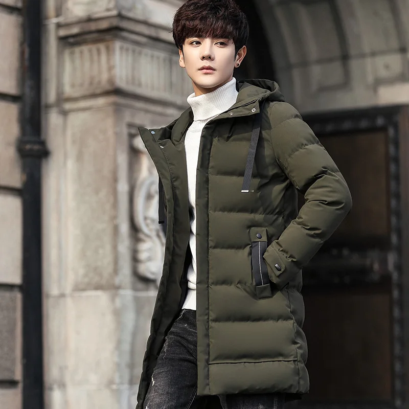 

Мужская модная хлопковая куртка Thiened, осень-зима, новая прочная повседневная верхняя одежда, молодежная городская одежда средней длины