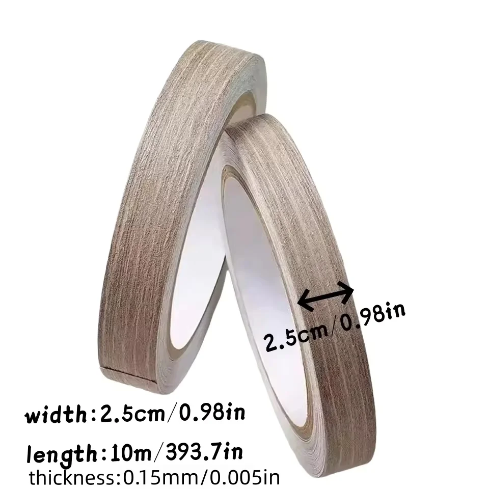 1Roll 10mx2.5cm Wood Grain PVC Edging Banding | Heat Resistant & Waterproof