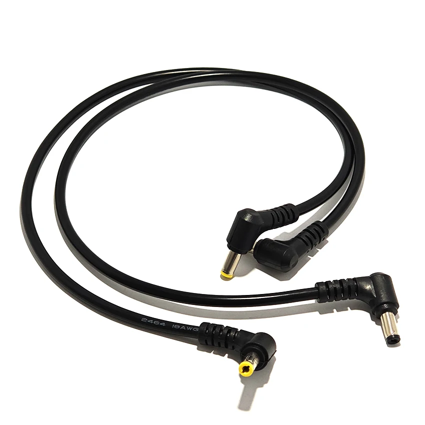 

18AWG DC Power Cord 5.5x2.5mm / 5.5*2.1mm Elbow Type Cable 5.5/2.1mm Plug Supply Adapter 10A For Monitoring 47cm
