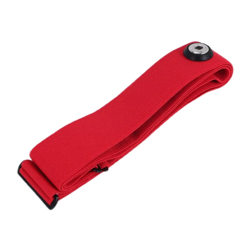 【RU09】Sabuk Detak Jantung Tali Dada untuk Coospo Polar Wahoo Garmin Mount Sensor Detak Jantung Monitor Tali Elastis Lembut Warna Merah