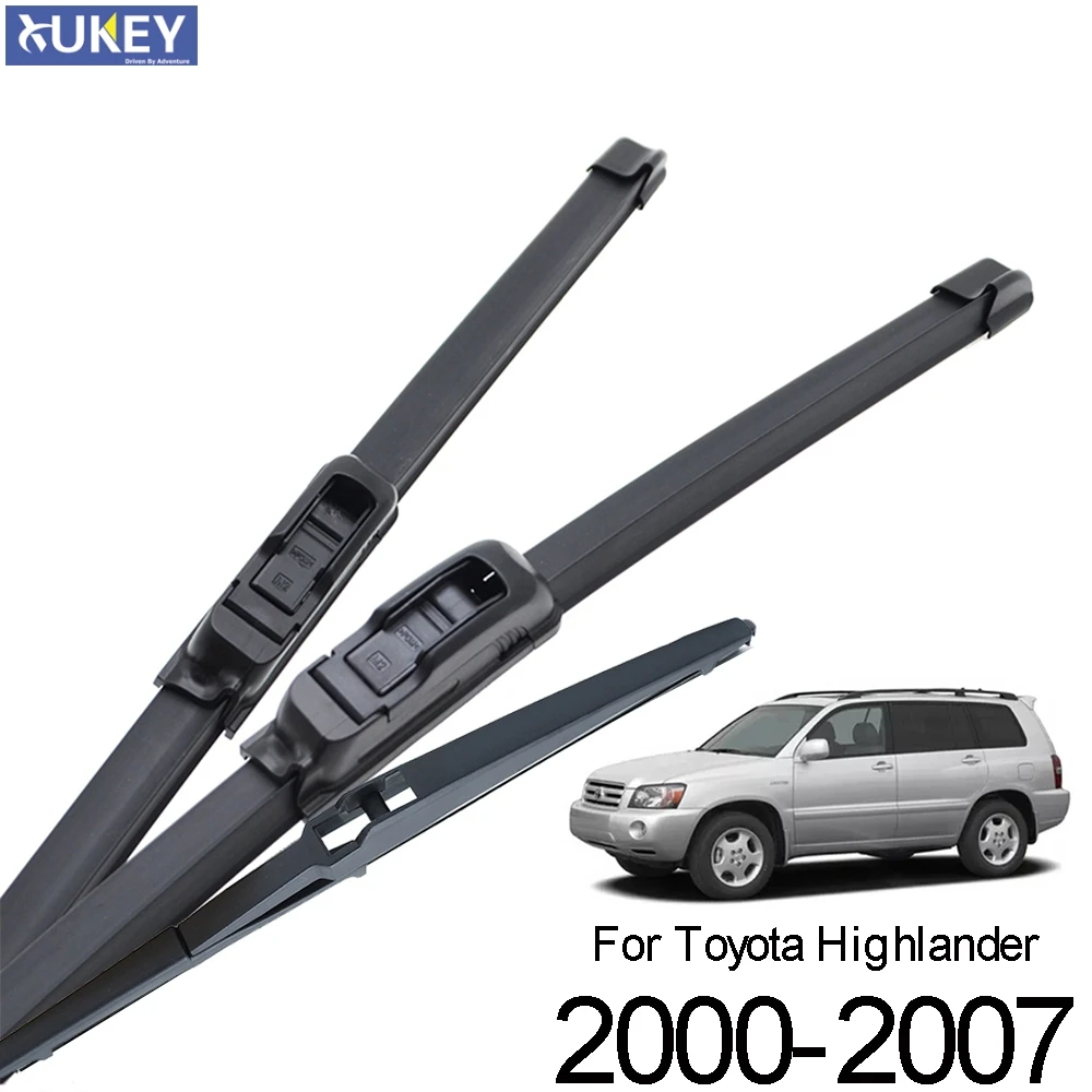Zestaw piór wycieraczek przedniej tylnej klapy Xukey do Toyota Highlander Kluger 2007 2006 2005 2004 2003 2002 2001 2000
