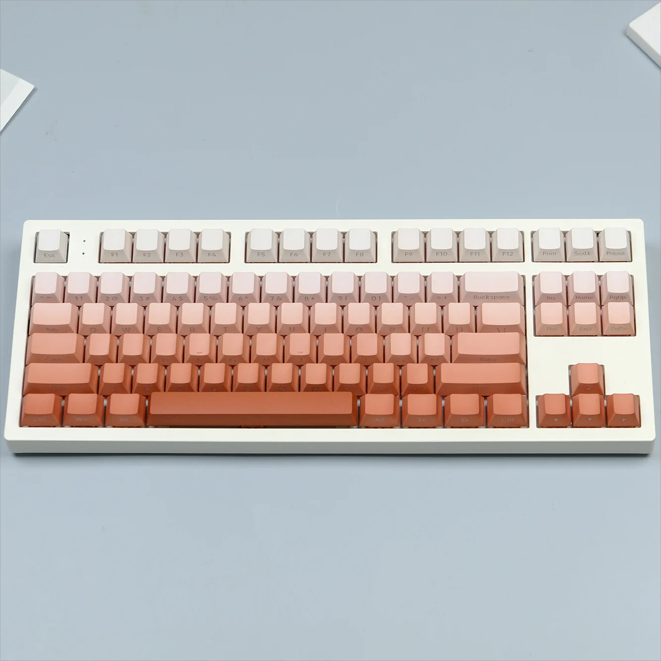 Blush gradual change orange side engraved light-transmitting keycaps infection positive engraving original factory highly adapte