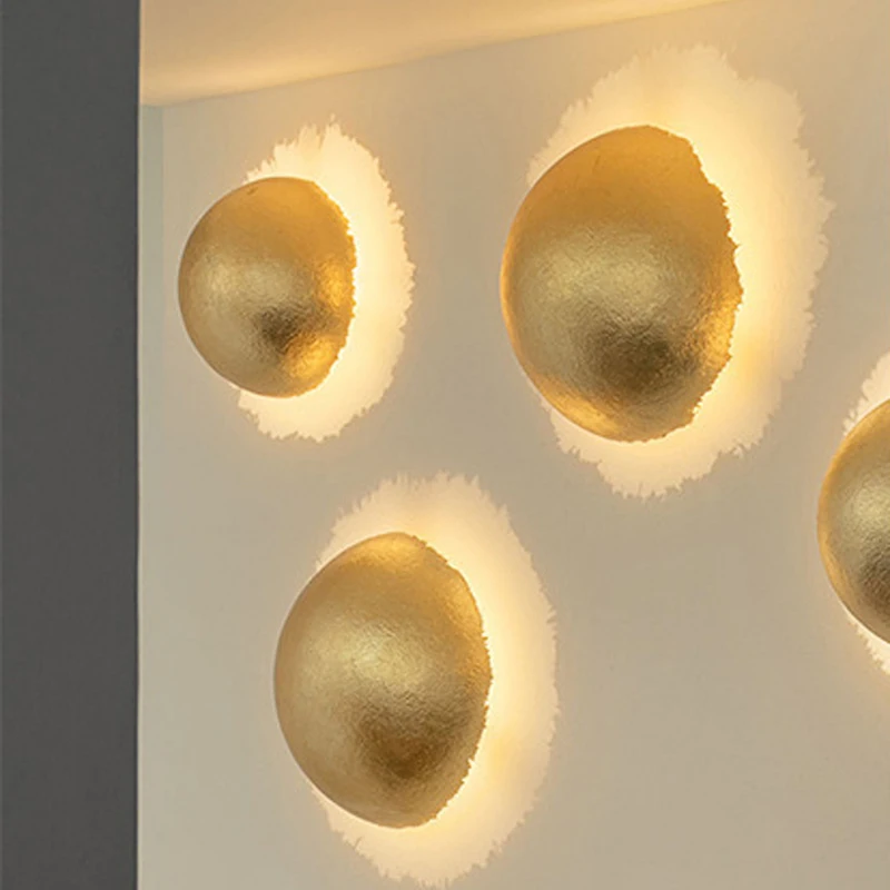 Lámpara de pared con forma de nido del sudeste asiático, candelabro Led Circular de estilo americano para habitación, decoración de tienda de ropa y restaurante