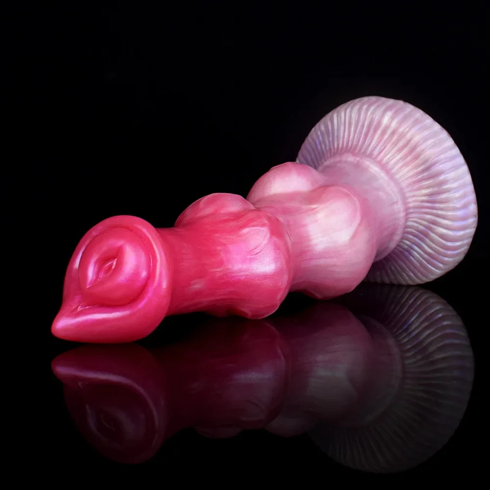 10,82" realistische dierendildo, hondendildo met knoop, fantasiewolf lul buttplug, vloeibare siliconen paardenpenis met zuignap