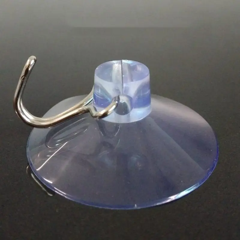 Suction Sucker Window Hooks Clear Wire Hook 32MM ( Pack Of 10 )