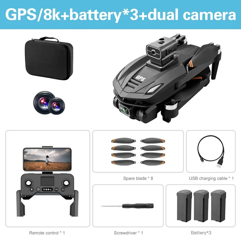 Xiaomi Mijia V168 GPS Drone Professionele 8K HD Luchtcamera 5G WIFI borstelloze motor Obstakel vermijden Opvouwbare RC Quadcopter - afbeelding 1
