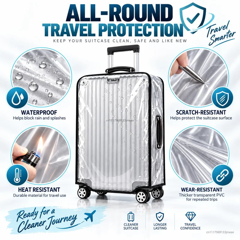 Pelindung Koper Transparan, Pe - Luggage Protective Cover Transparent ulasan dan harga
