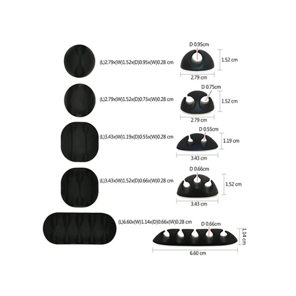 

16Pcs Desktop Cord Holder Wire Clips Cable Organizer Clips Charging Cable Holder for Pc Laptop Office Cord Organizer