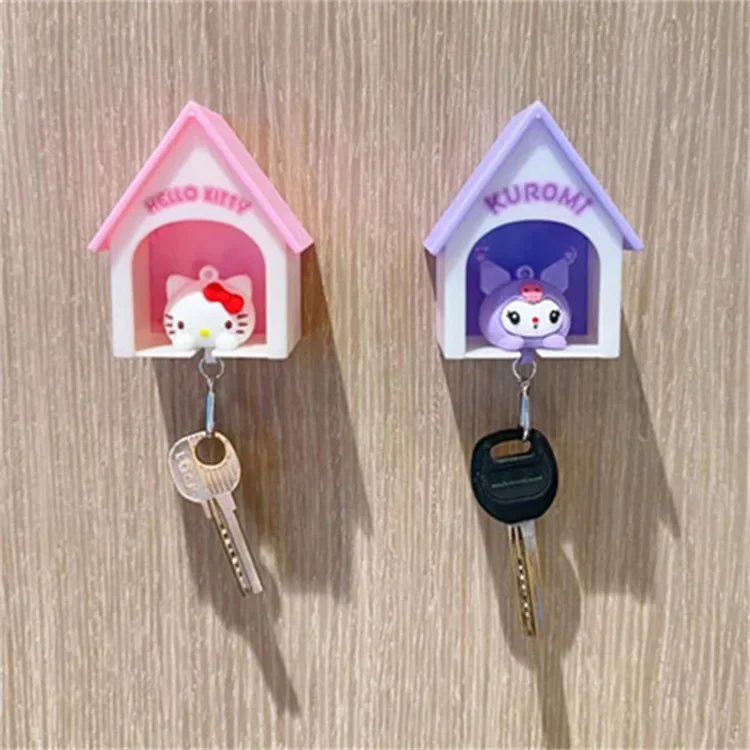 6 Style Sanrio Key Ring Pendant Pylons Hello Kitty Kuromi Cinnamoroll Key Chain House Loss Prevention Fashion Jewelry Key Chains