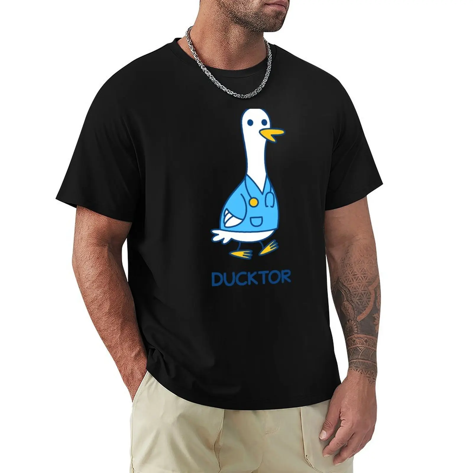 

Ducktor (Duck Doctor) T-Shirt Casual Light Summer Short Sleeve Top