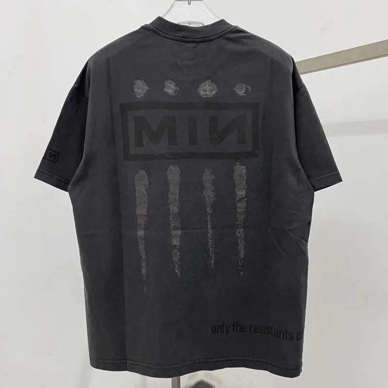Nine inch nail hip-hop rock band T Shirt Men Women Oversized T-shirt Top Tees