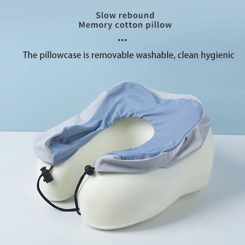 Memory Cotton Neck Pillow Travel Pillow Portable U-shaped Pillow Suitable for Comfortable Support In Airplanes Offices and Homes