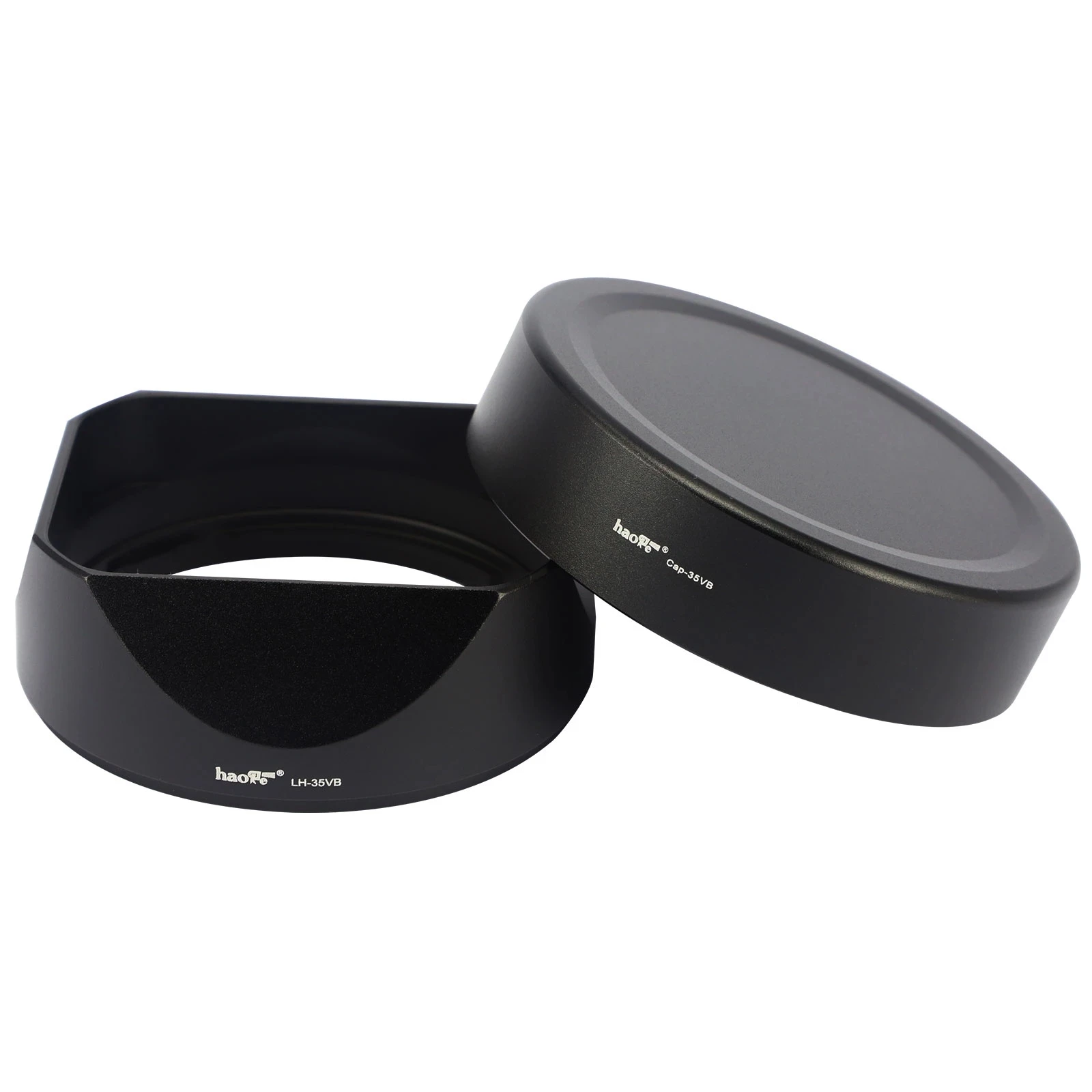 Haoge LH-35VB Camera Lens Hood Metal Square Bayonet With Metal Cap For Fujifilm Fuji XF35mm F2 R WR XF23mm F2 R WR XC 35mm F2