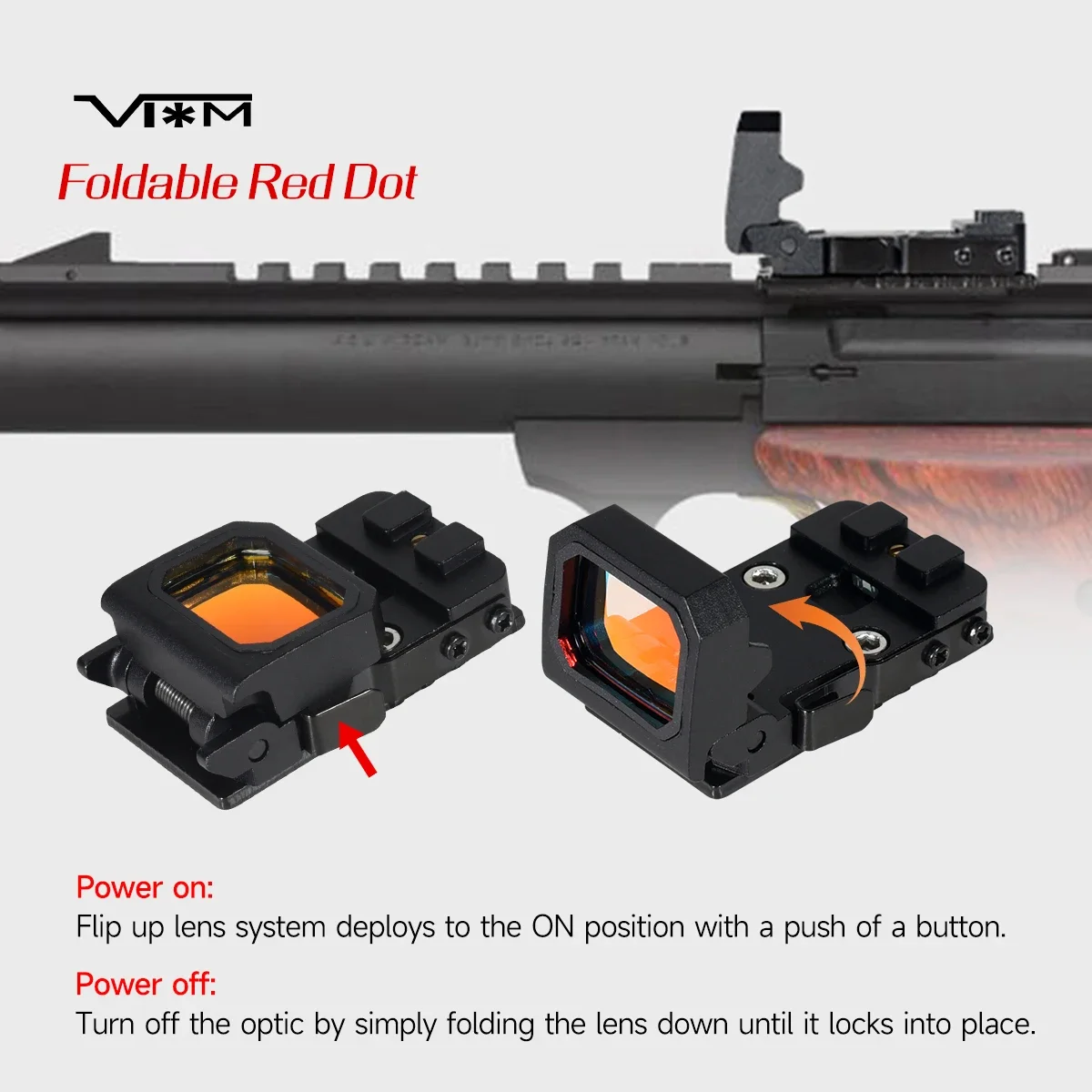 Tactical Foldable Mini Flip Up Red Dot Sight Compact Scope Collimator Pistol Rifle Reflex Sight Hunting Optics Riflescope