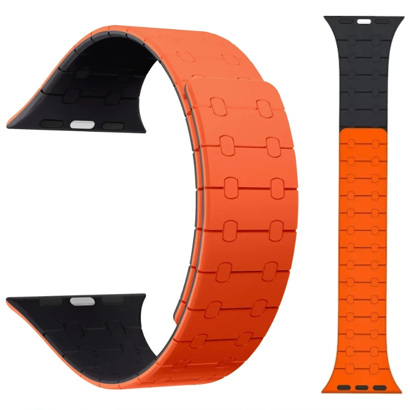 Silicone strap For Apple watch Ultra 2 49mm/10 42mm 46mm/9 8 7 45mm 41mm Replacing magnetic band For iwatch 6 5 4 3 SE 44mm 40mm