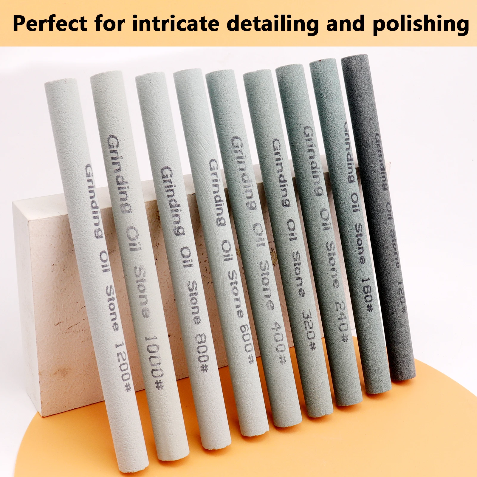 1pc Round Oilstone Strip Portable Knife Sharpening Stone For Knife Grinding Grind Tools Grinding Polishing Abrasive Strip