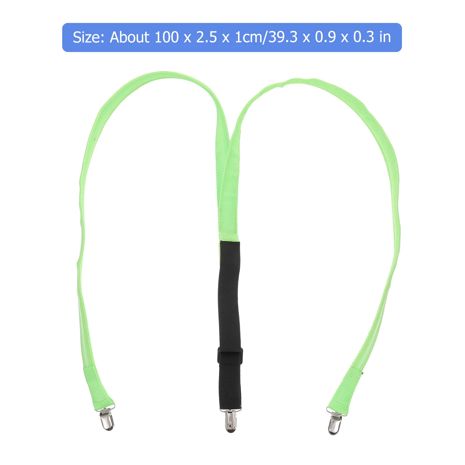 LED Clip-on Suspenders Yellow Adjustable Elastic Y-Shaped Printing Glowing Tpu Braces for Festival Party